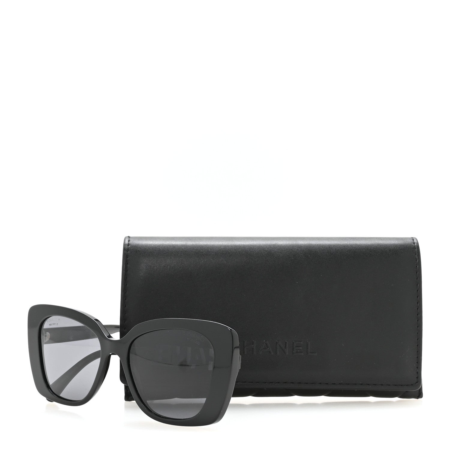 Chanel Acetate Strass Polarized Square Sunglasses 5422-B Black 8 of 8