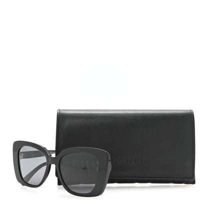 Chanel Acetate Strass Polarized Square Sunglasses 5422-B Black 8 of 8