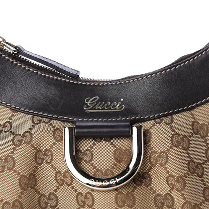 Gucci Monogram Medium D Gold Hobo Dark Brown 10 of 10