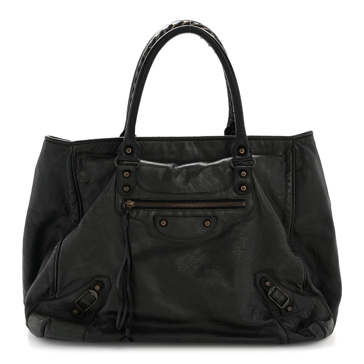 Balenciaga Agneau Classic Hardware Large Sunday Tote Black 1 of 14