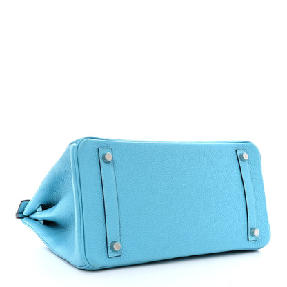 Hermes Togo BIRKIN 30 Blue Du Nord 4 of 11