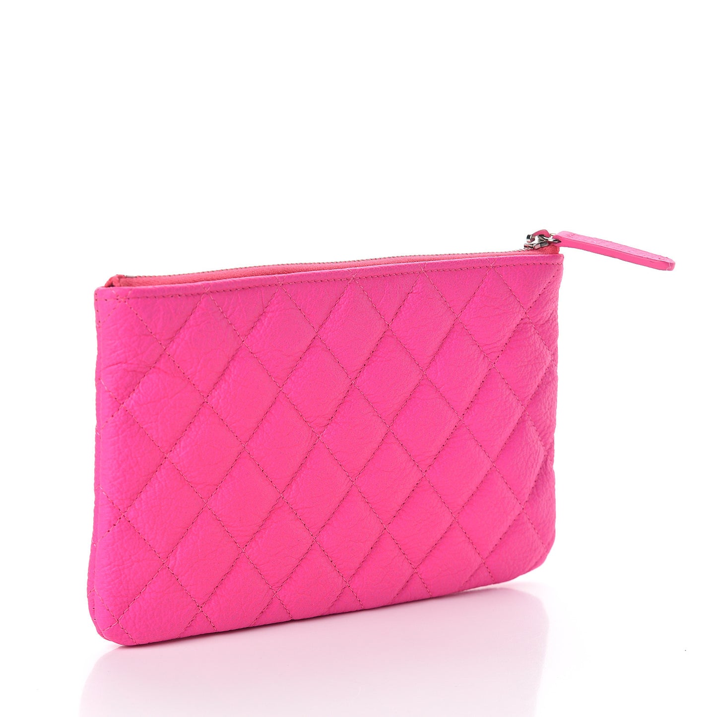 Goatskin Quilted Medium Reissue Cosmetic Case Pink
