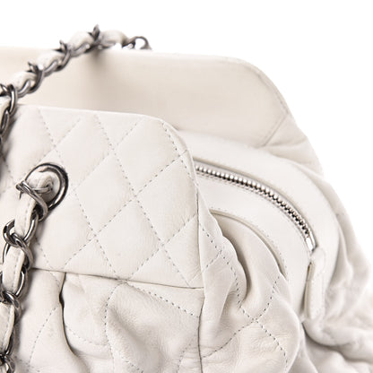 Chanel Iridescent Calfskin Chic Quilt Bowling Bag White 20 of 21