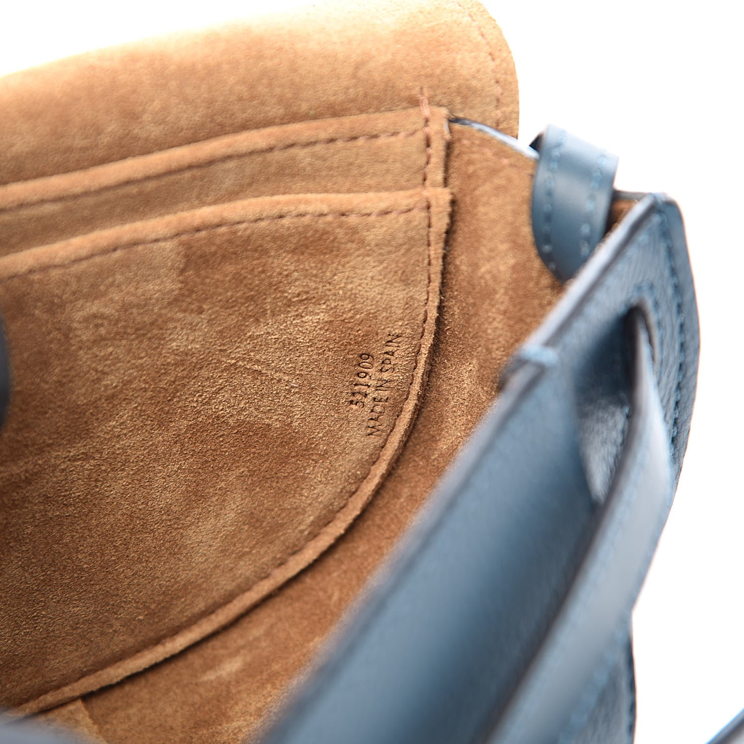 Loewe Grained Calfskin Mini Gate Crossbody Bag Steel Blue 7 of 10