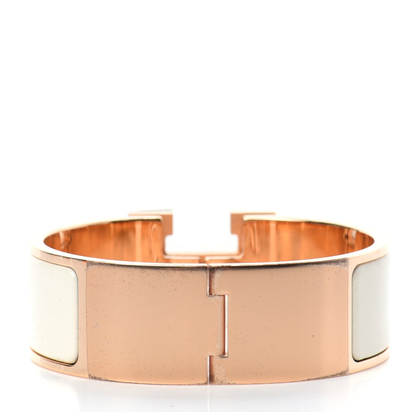 Enamel Wide Clic Clac H Bracelet PM Craie