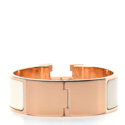 Hermes Enamel Wide Clic Clac H Bracelet PM Craie 3 of 4