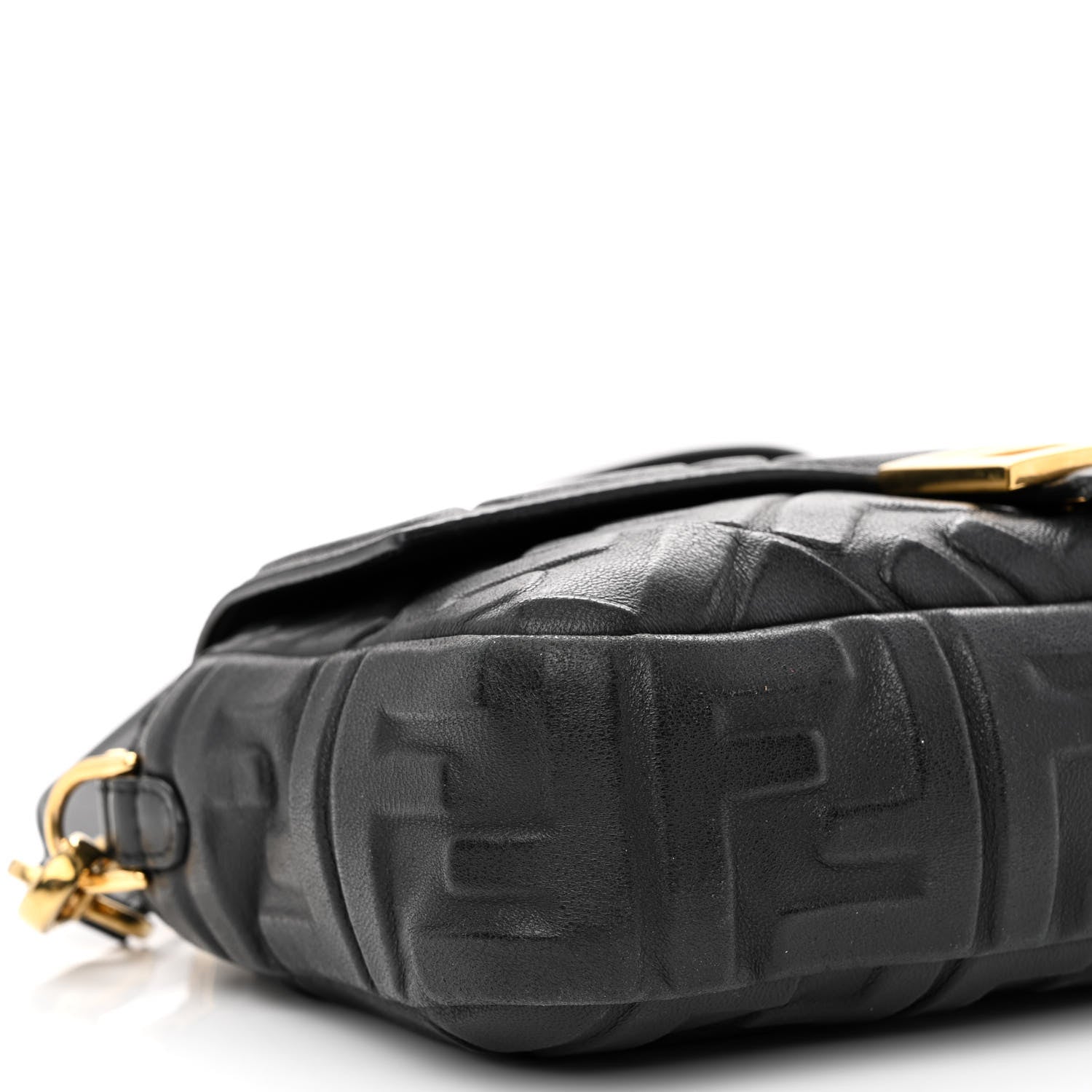 Fendi Nappa FF 1974 Embossed Baguette Black 10 of 14