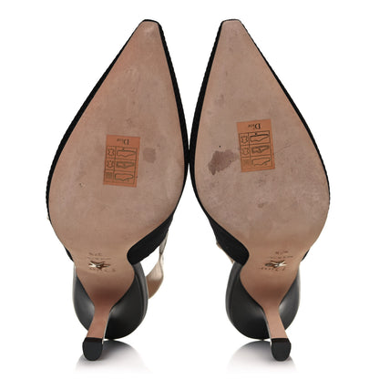 Christian Dior Technical Canvas Ribbon J'Adior Slingback 100mm Pumps 37.5 Black 5 of 8