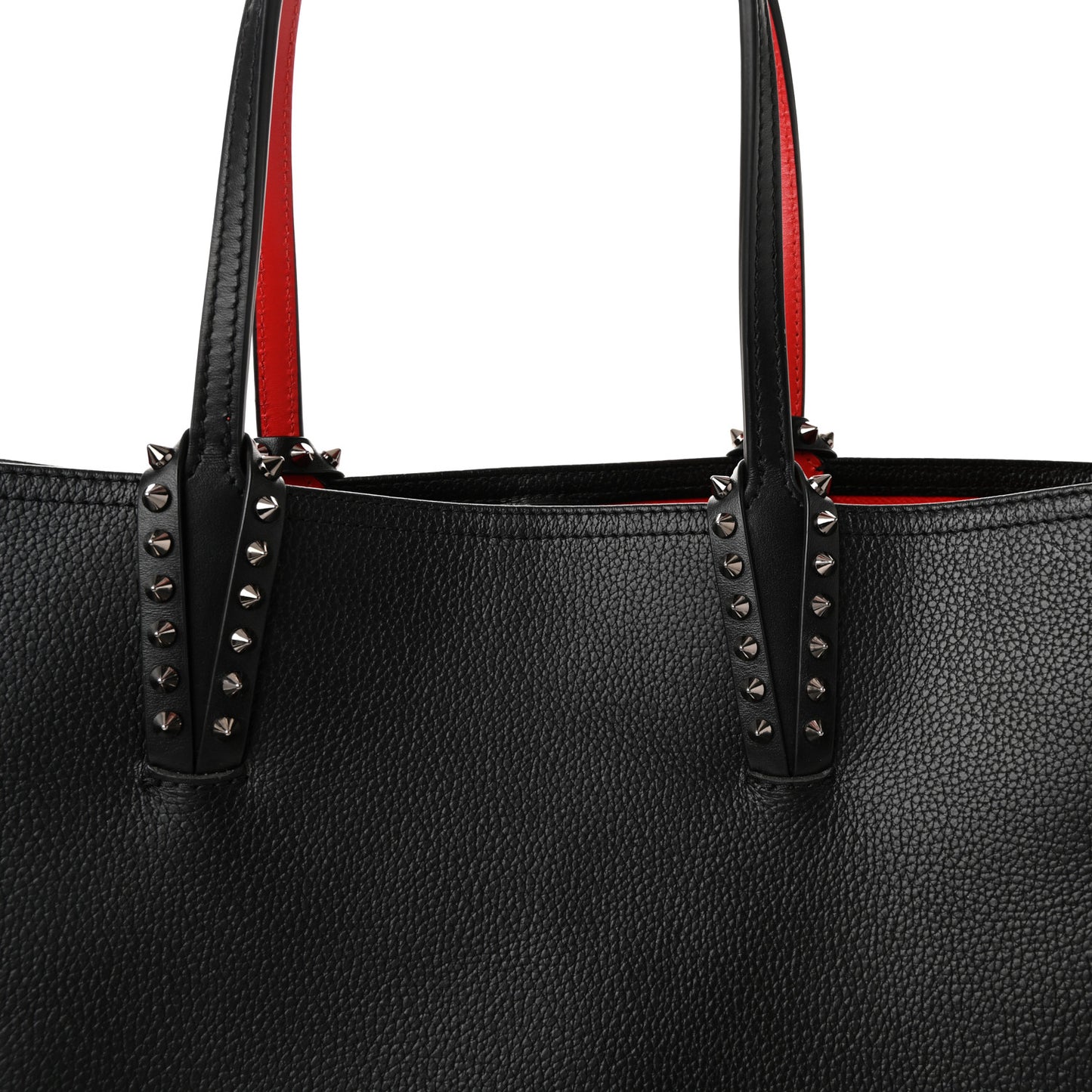 Calfskin Spikes East West Cabata Tote Black