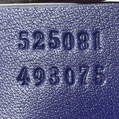 Gucci Velvet Matelasse GG Marmont Bucket Bag Cobalt Blue 7 of 9