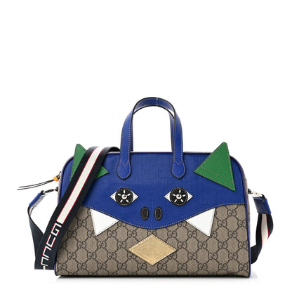 Gucci GG Supreme Monogram Kids Dinosaur Top Handle Bag Blue 1 of 9