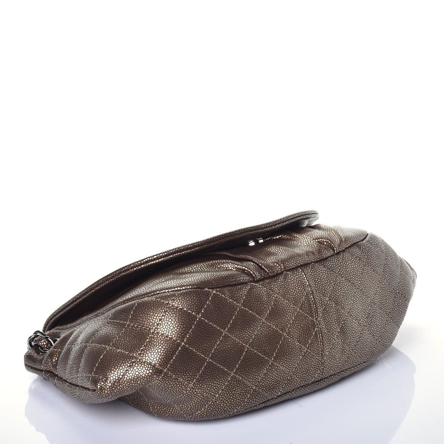 Chanel Metallic Caviar Half Moon Large Flap Bronze 3 of 8