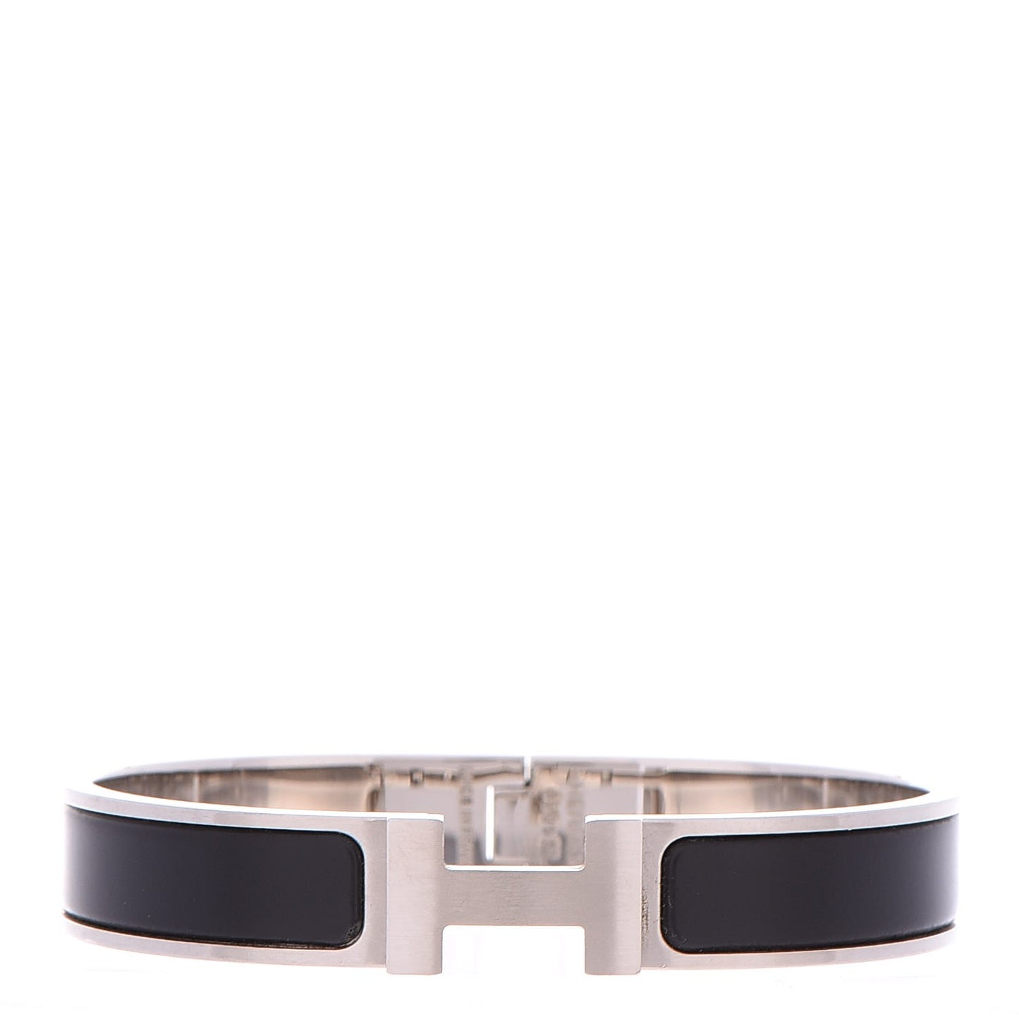 Matte Enamel Narrow Clic Clac HH Bracelet GM Black