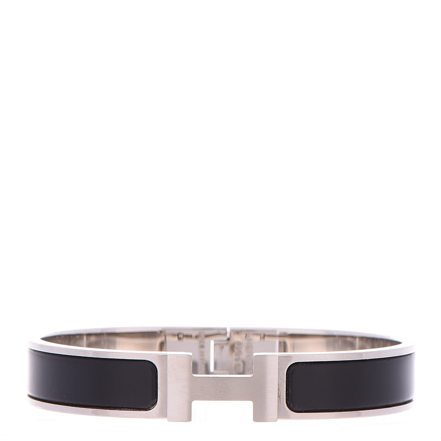 Hermes Matte Enamel Narrow Clic Clac HH Bracelet GM Black 1 of 5