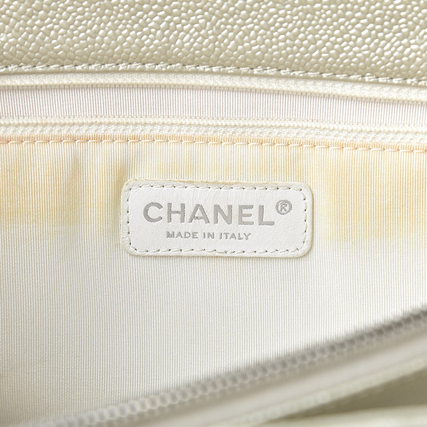 Metallic Caviar Grand Shopping Tote GST Light Gold