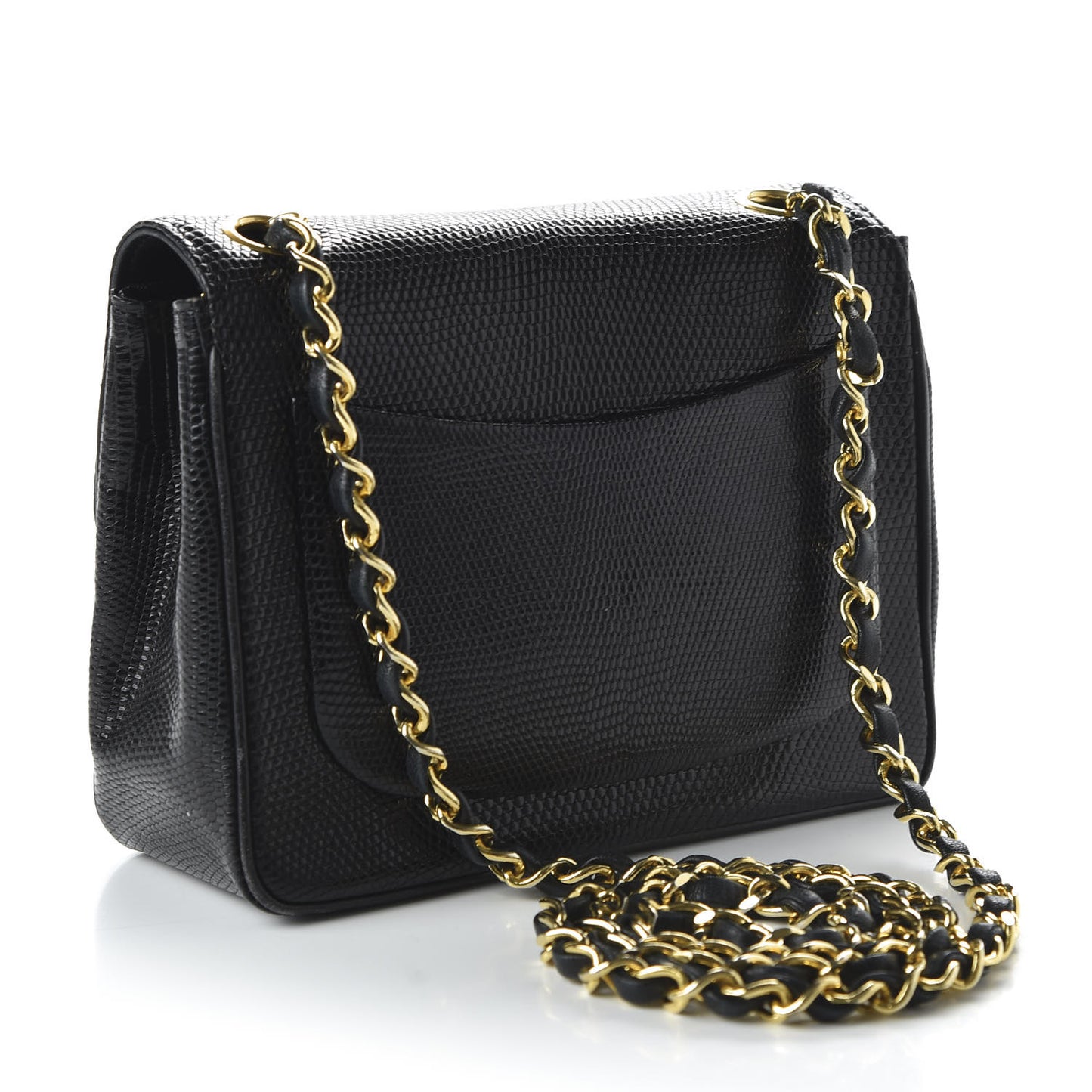 Lizard Mini Square Flap Black