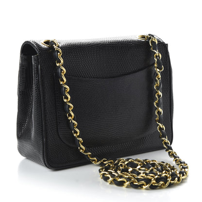 Chanel Lizard Mini Square Flap Black 3 of 11