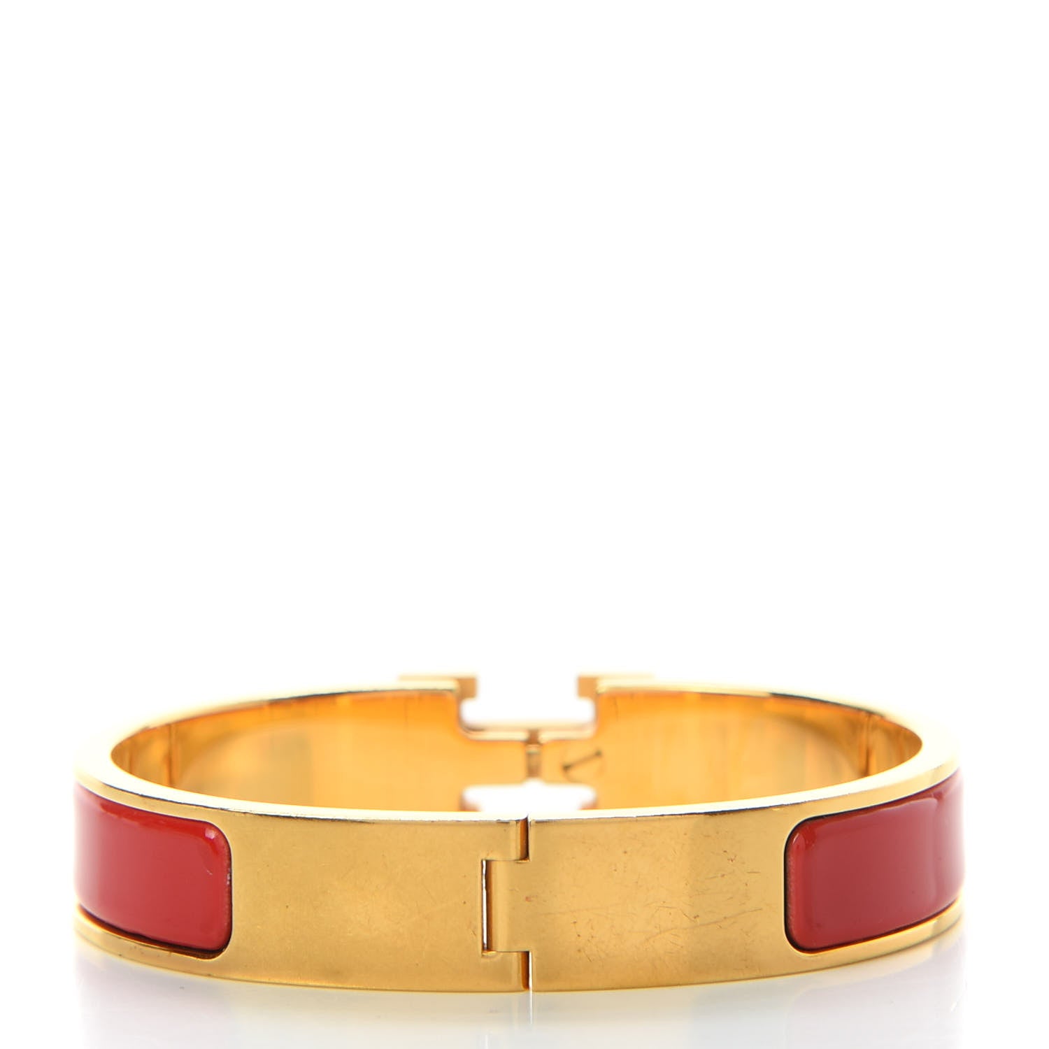 Hermes Enamel Narrow Clic Clac H Bracelet PM Red 3 of 5