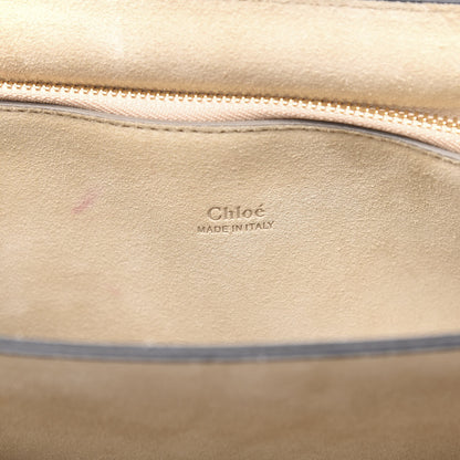 Chloe Suede Calfskin Medium Faye Shoulder Bag Silver Blue 6 of 11