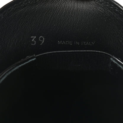 Prada Spazzolato Metal Triangle Logo 50mm Loafers 39 Black 8 of 8