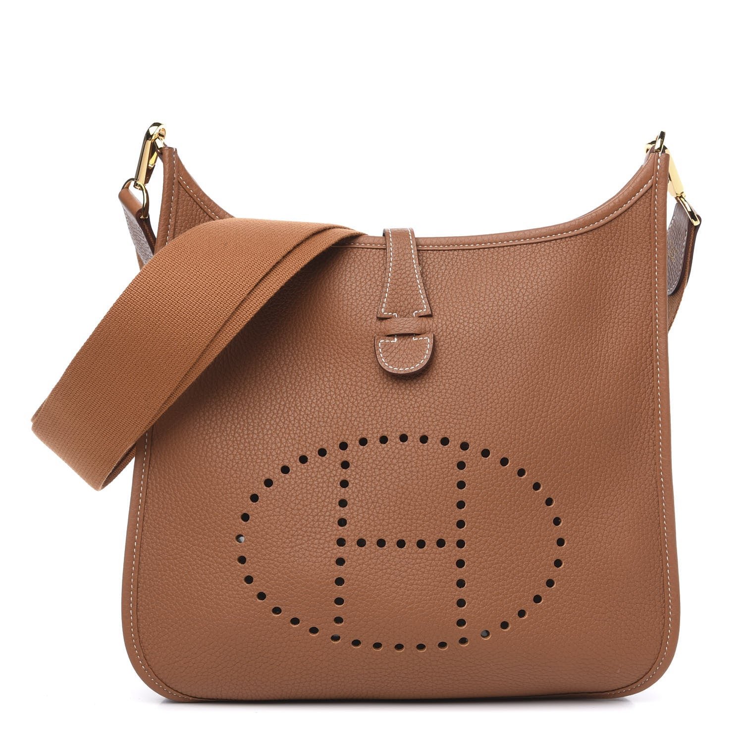 Hermes Taurillon Clemence Evelyne III PM Gold 1 of 9