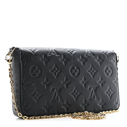 Louis Vuitton Empreinte Pochette Felicie Chain Wallet Black 2 of 6
