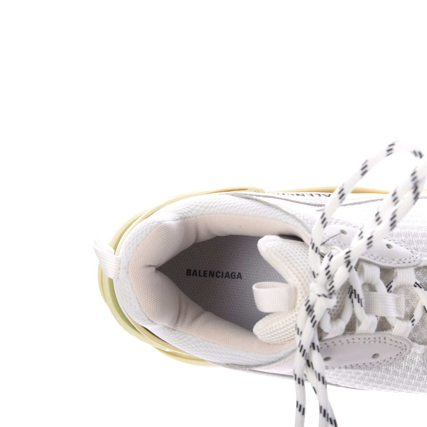 Fabric Mesh Mens Triple S Sneakers 46 White