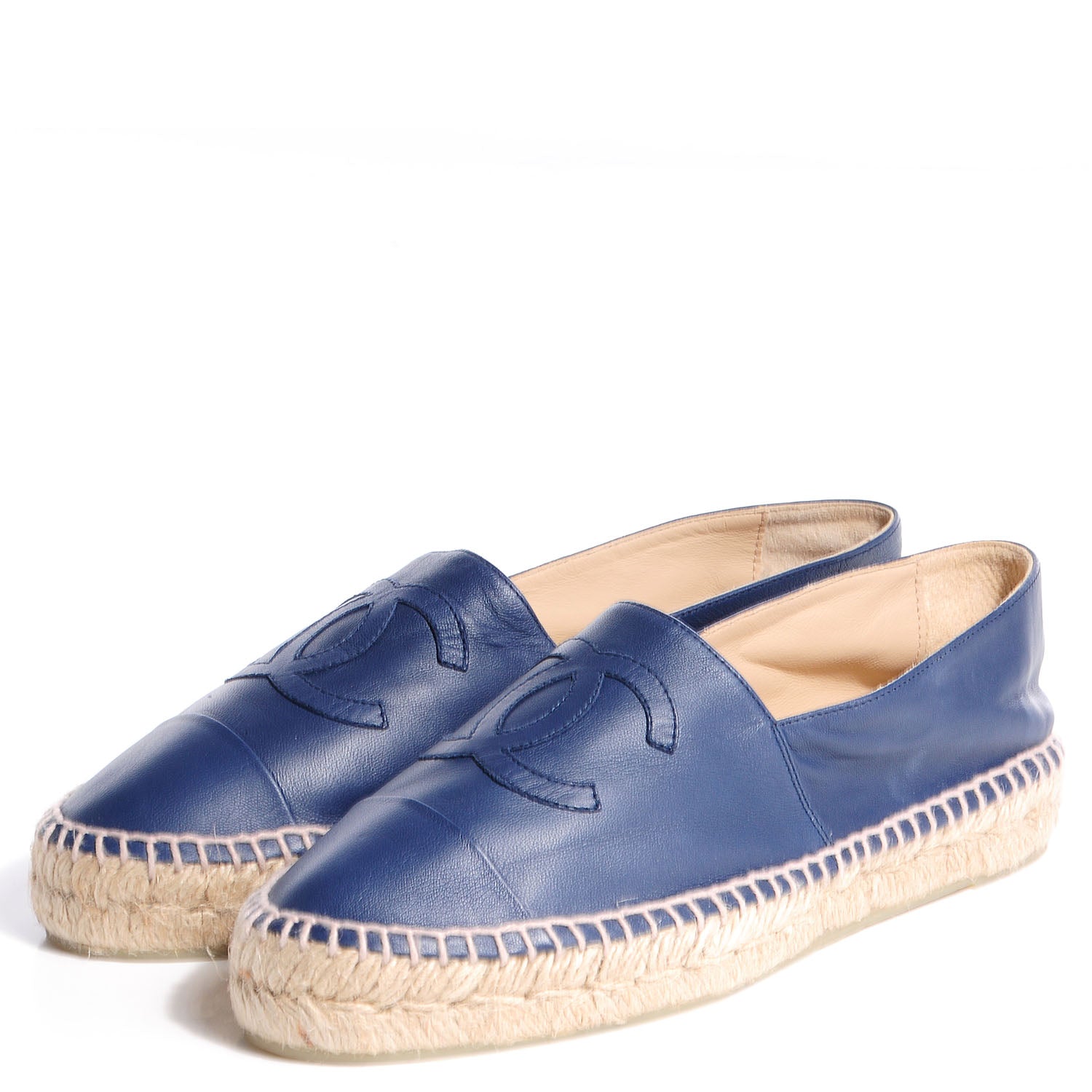 Chanel Lambskin Espadrilles Navy 40 3 of 6