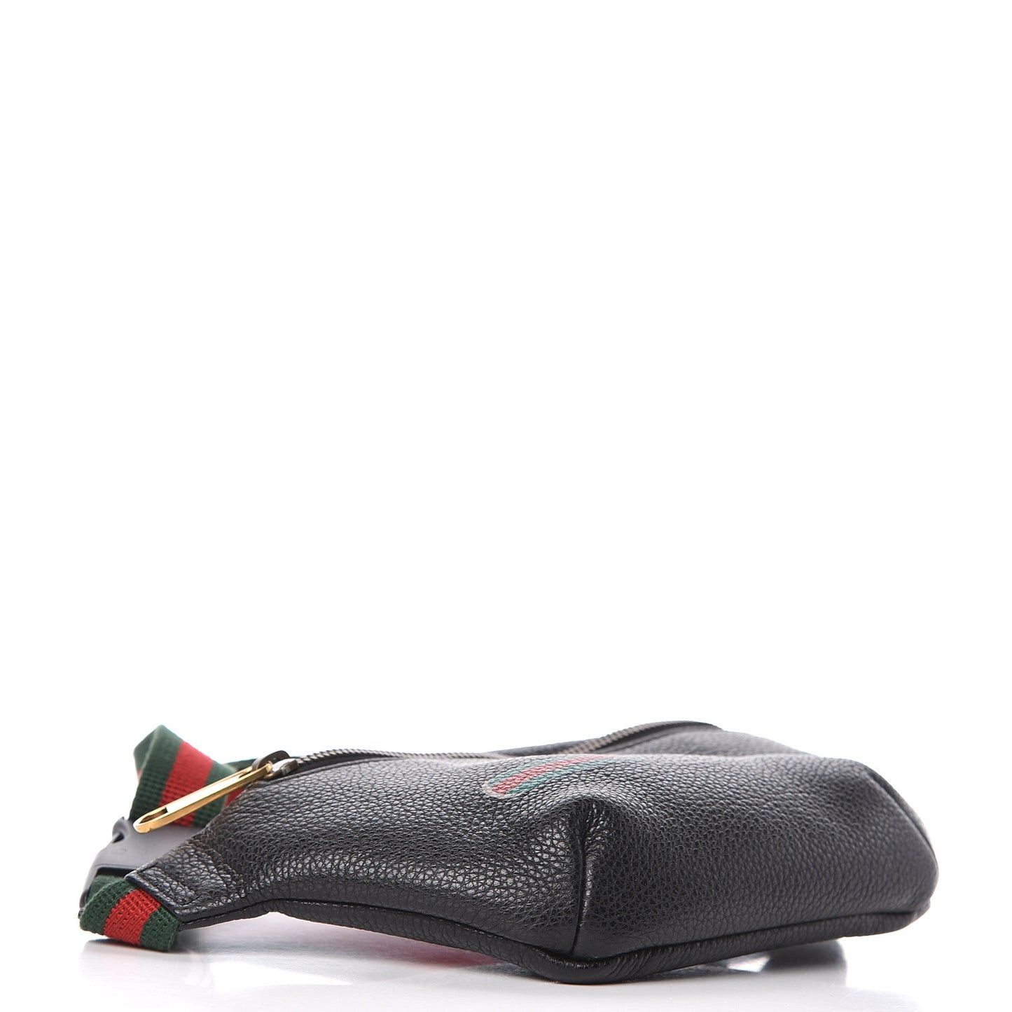 Grained Calfskin Small Logo Belt Bag Black