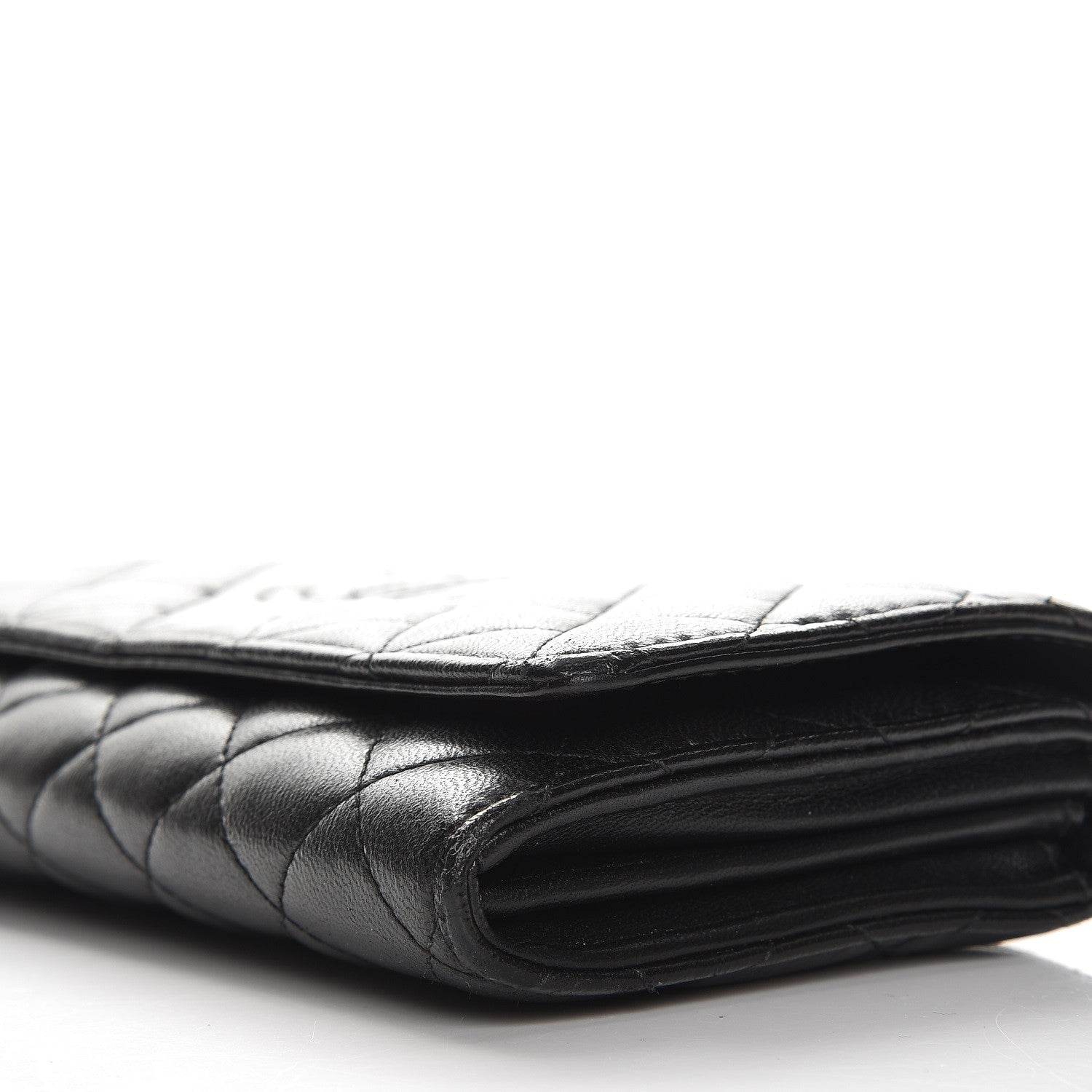 Chanel Lambskin Quilted Large Diamond CC Flap Wallet Black 7 of 9