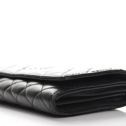 Chanel Lambskin Quilted Large Diamond CC Flap Wallet Black 7 of 9