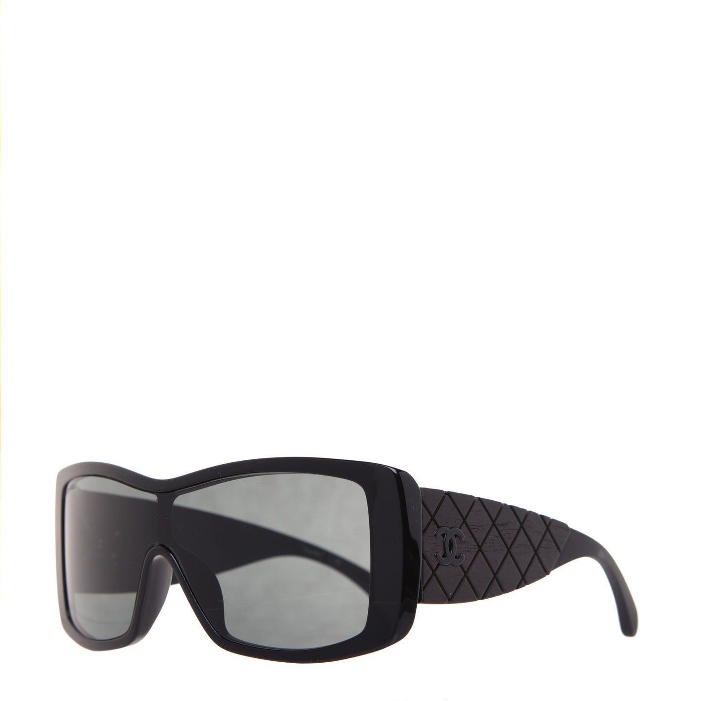 Wood Rubber Shield Sunglasses 71337A Black