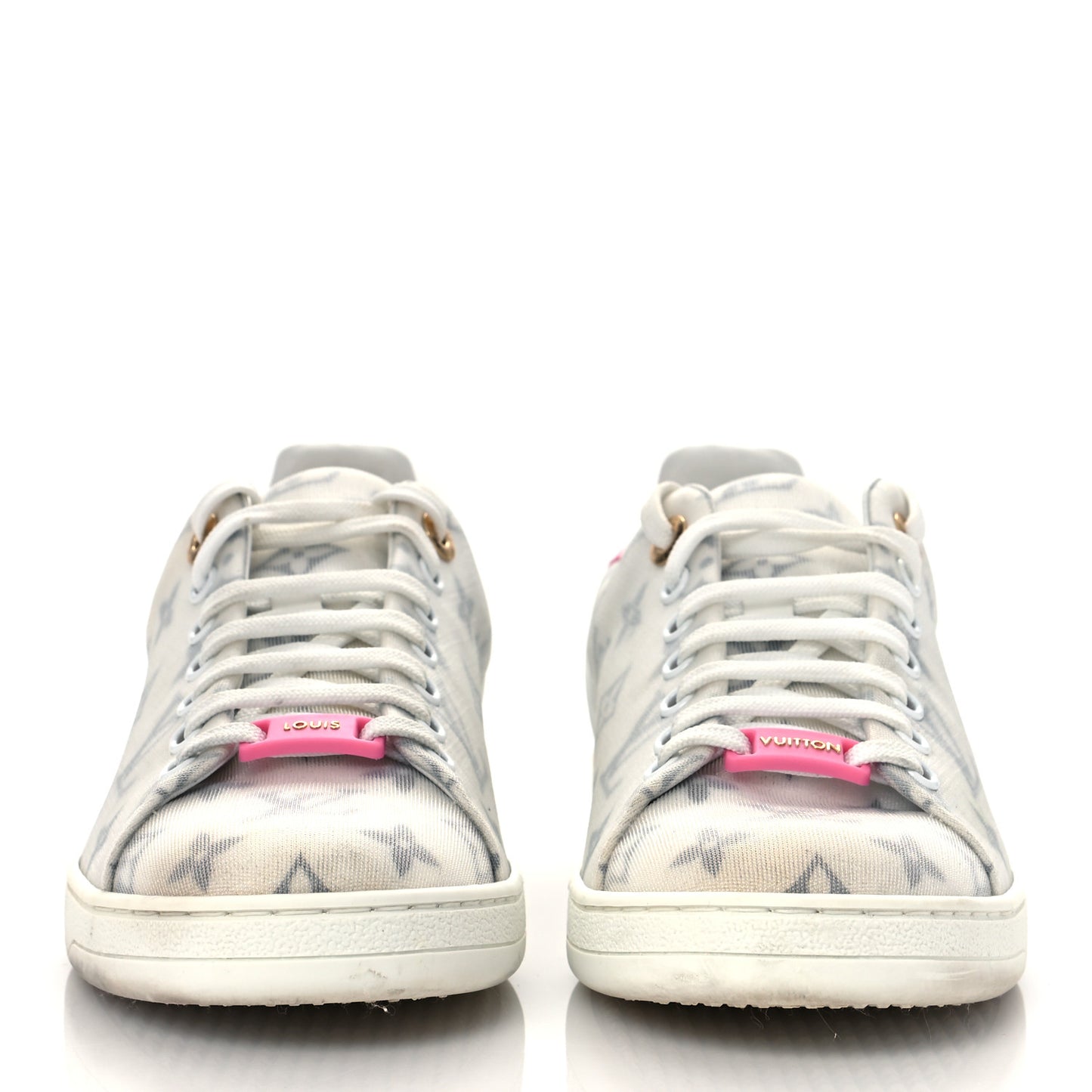 Technical Fabric Calfskin Frontrow Sneakers 40 Pink