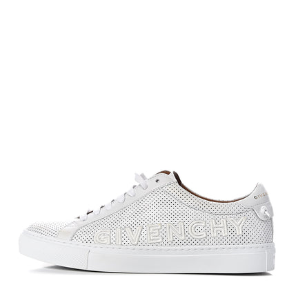Givenchy Calfskin Perforated Womens Urban Street Sneakers 37.5 White 1 of 17