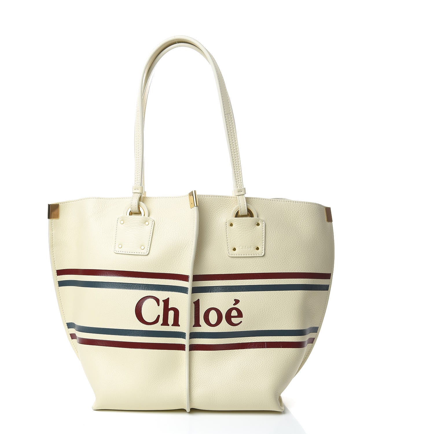 Chloe Smooth Calfskin Medium Vick Tote Off White 3 of 12