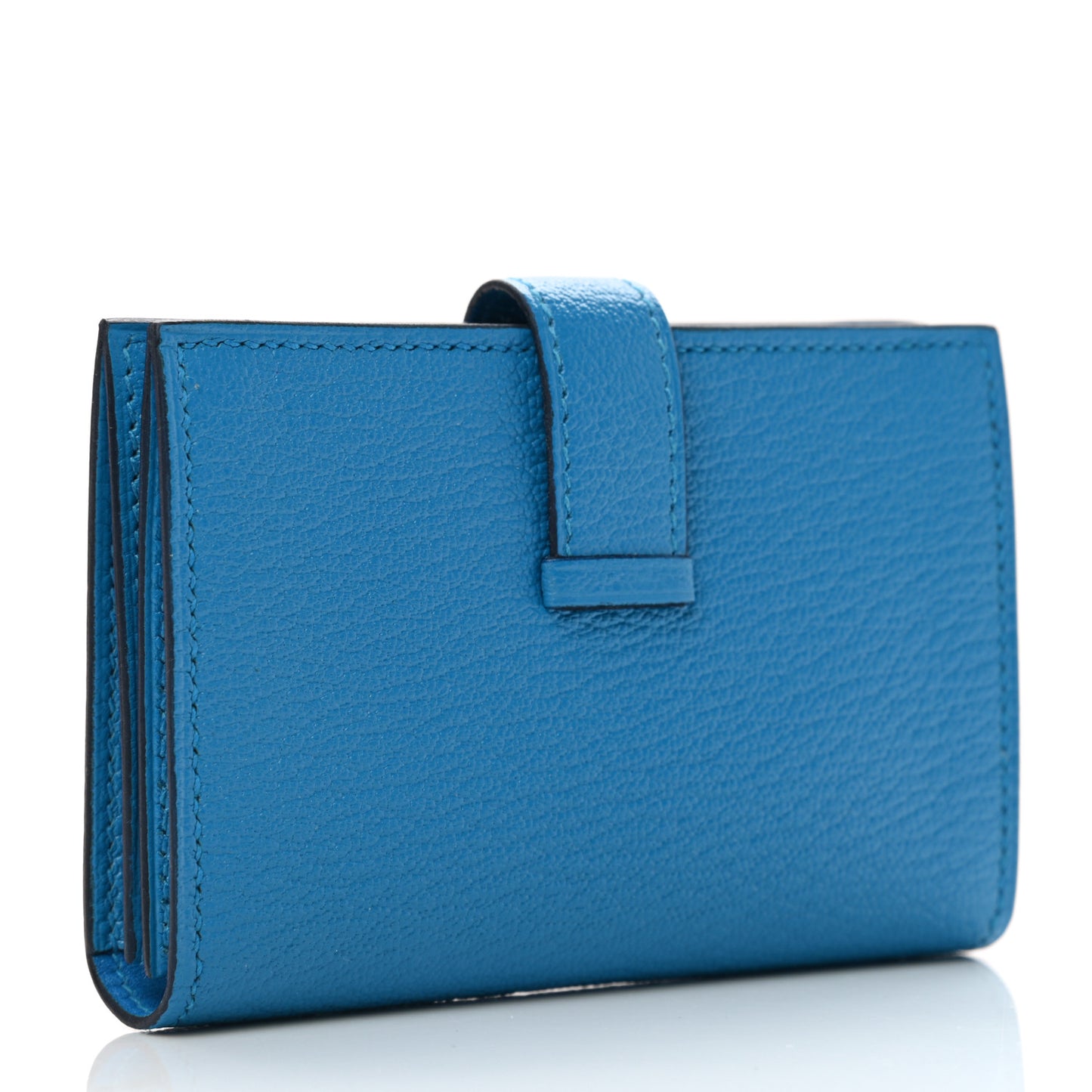 Chevre Mysore Bearn Card Holder Wallet Bleu Paradis