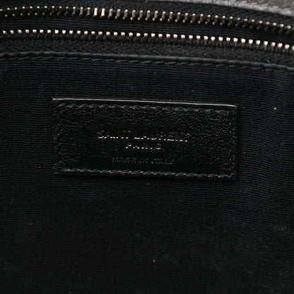 Saint Laurent Crinkled Calfskin Matelasse Monogram Large Niki Chain Satchel Storm 6 of 11