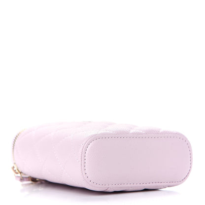 Chanel Caviar Quilted Small Vertical Coco Beauty Vanity Case With Chain Light Pink 4 of 9