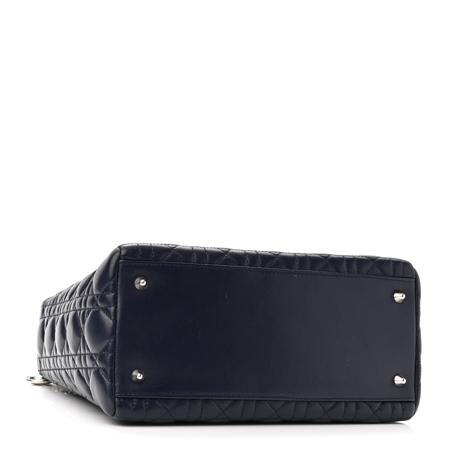 Christian Dior Lambskin Cannage Medium Lady Dior Navy Blue 4 of 10