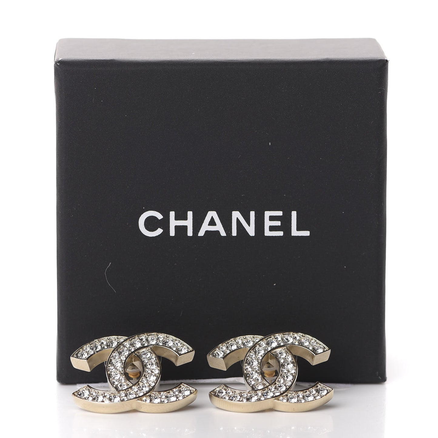 Crystal CC Rockin Summer Stud Earrings Gold