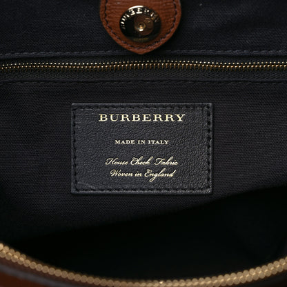 Burberry Grainy Calfskin House Check Large Banner Tote Tan 6 of 10