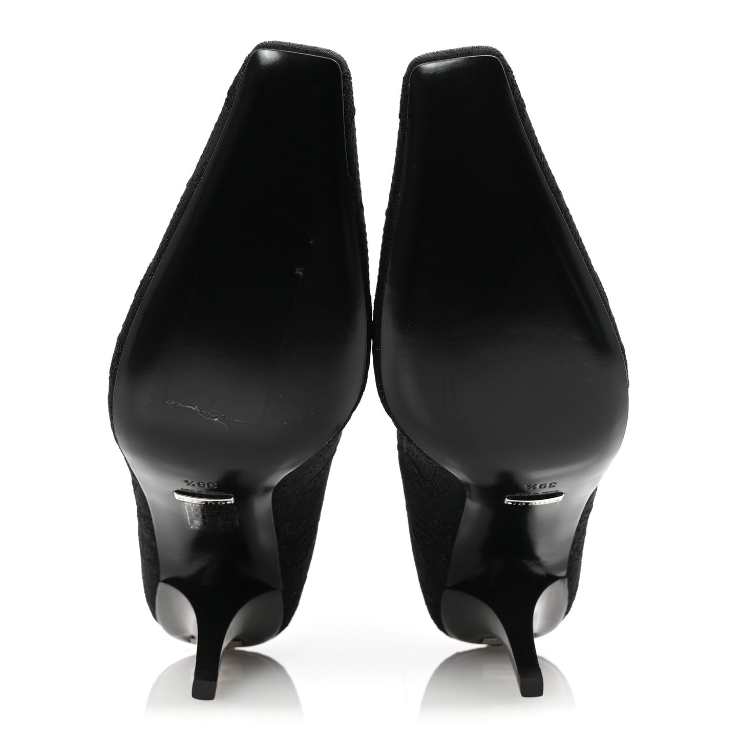 Technical Jersey Knit GG Monogram Square G 75mm Ankle Boots 39.5 Black