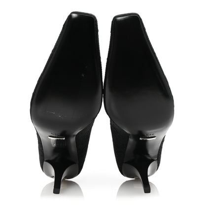 Gucci Technical Jersey Knit GG Monogram Square G 75mm Ankle Boots 39.5 Black 6 of 8