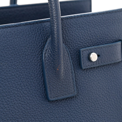 Saint Laurent Grained Calfskin Baby Sac De Jour Souple Denim 10 of 12