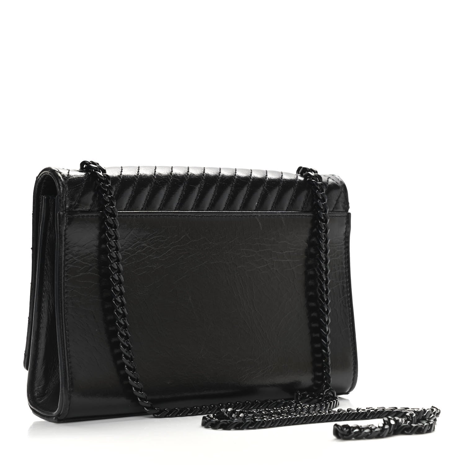 Saint Laurent Lambskin Mixed Quilted Small Monogram Kate Satchel Black 3 of 10