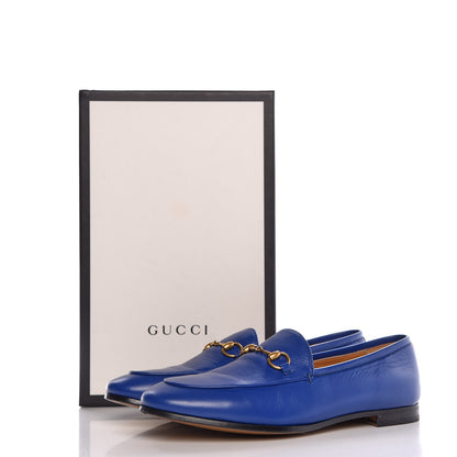 Gucci Malaga Kid Womens Jordaan Loafers 39.5 Electric Blue 9 of 9