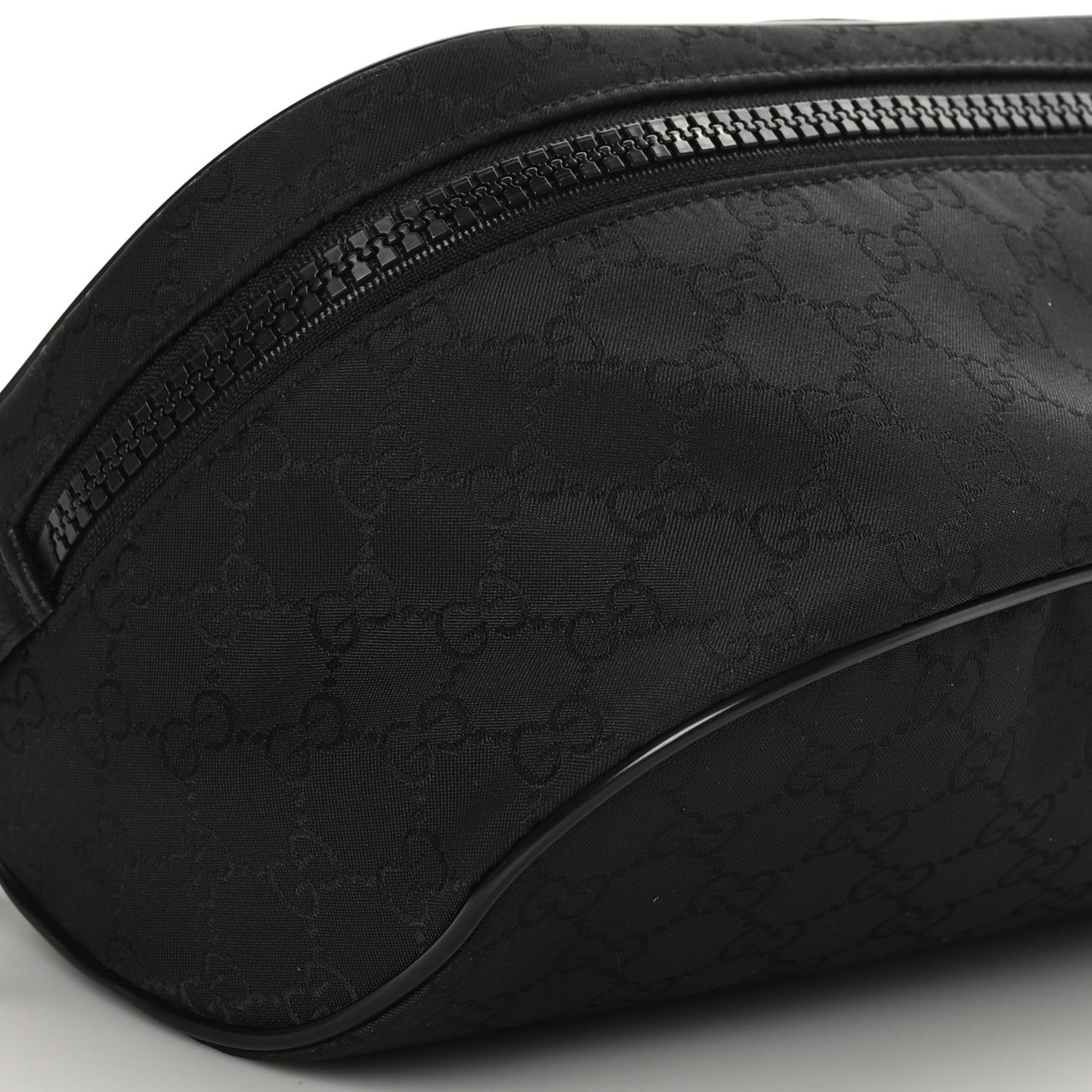 Nylon Monogram Fanny Pack Belt Bag Black