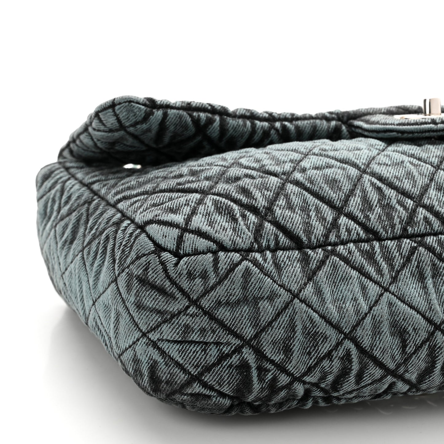 Denim Quilted Denimpression Flap Blue Black