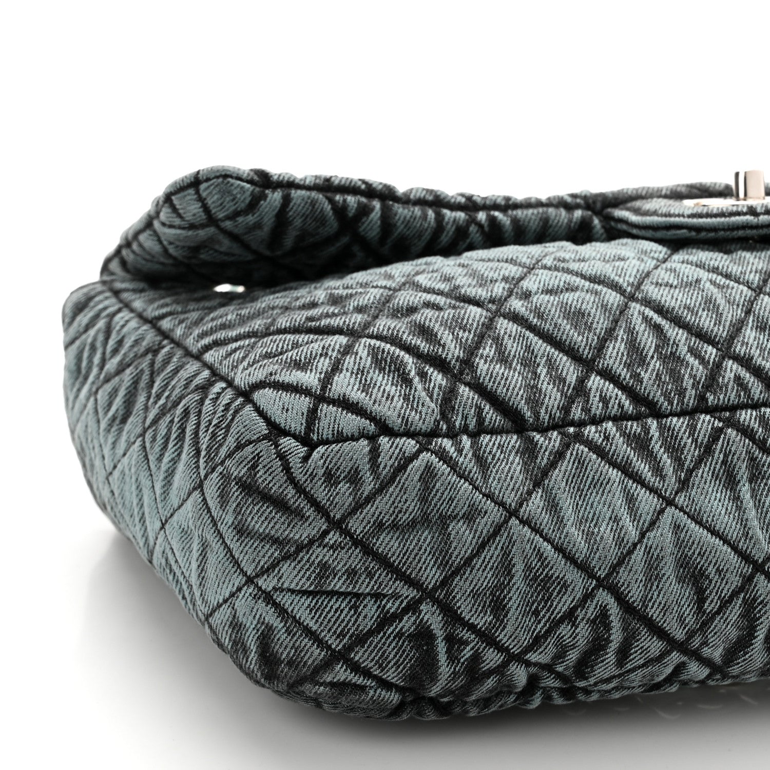 Chanel Denim Quilted Denimpression Flap Blue Black 9 of 10
