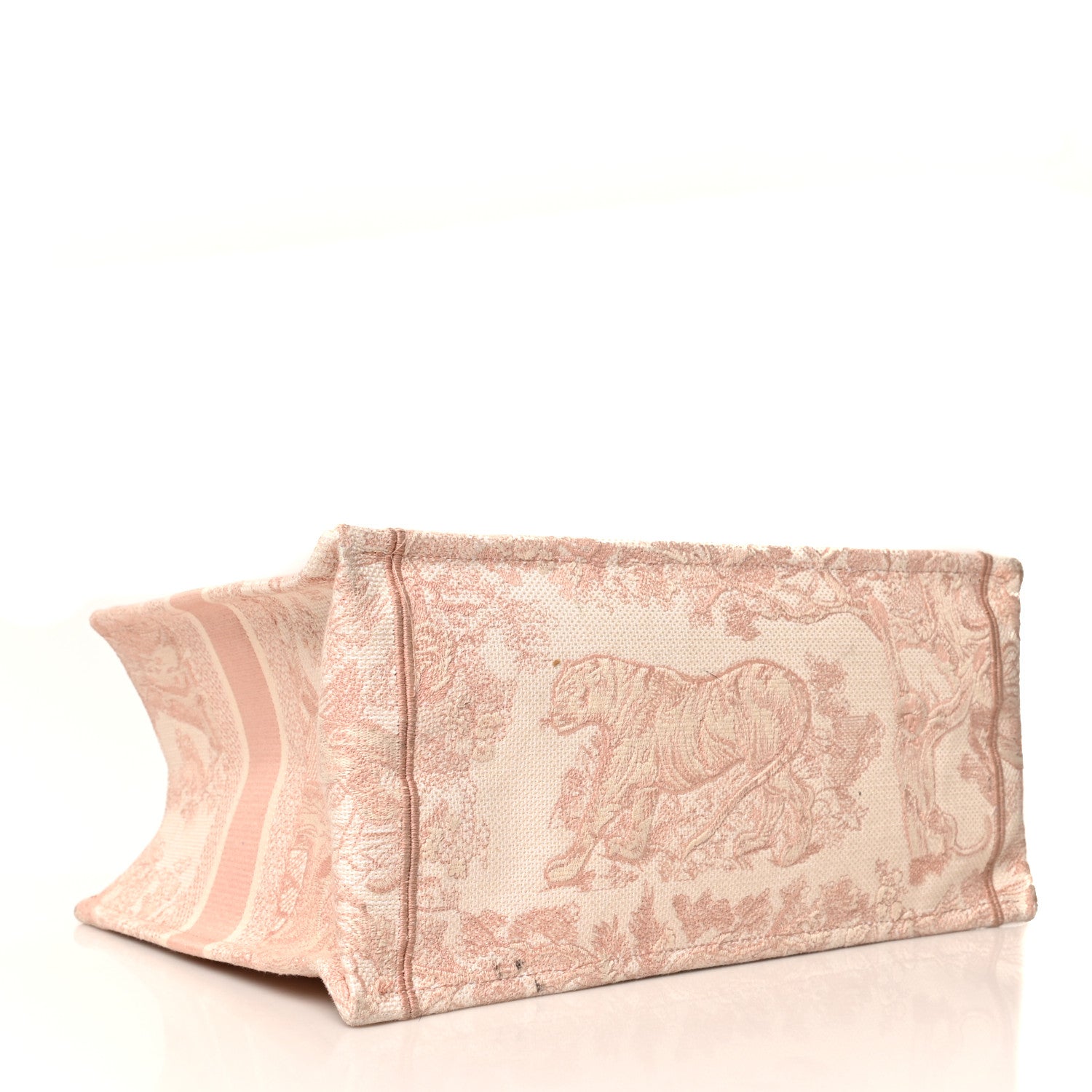 Christian Dior Canvas Toile De Jouy Embroidered Medium Book Tote Pink 3 of 14
